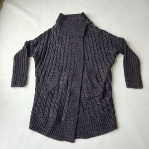 Eclipse Women's Cable Knit Cardigan - Charcoal
